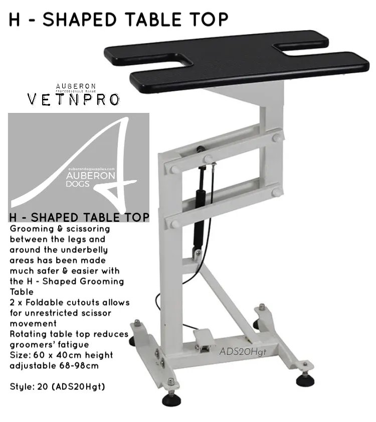 H - Shaped Pro-Range Grooming Table Hydraulic Lift “Easy Reach”  Underbelly & Legs