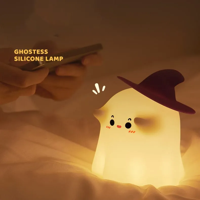 Halloween Themed Cute Ghostess Silicon 3D Touch 3D Lamp