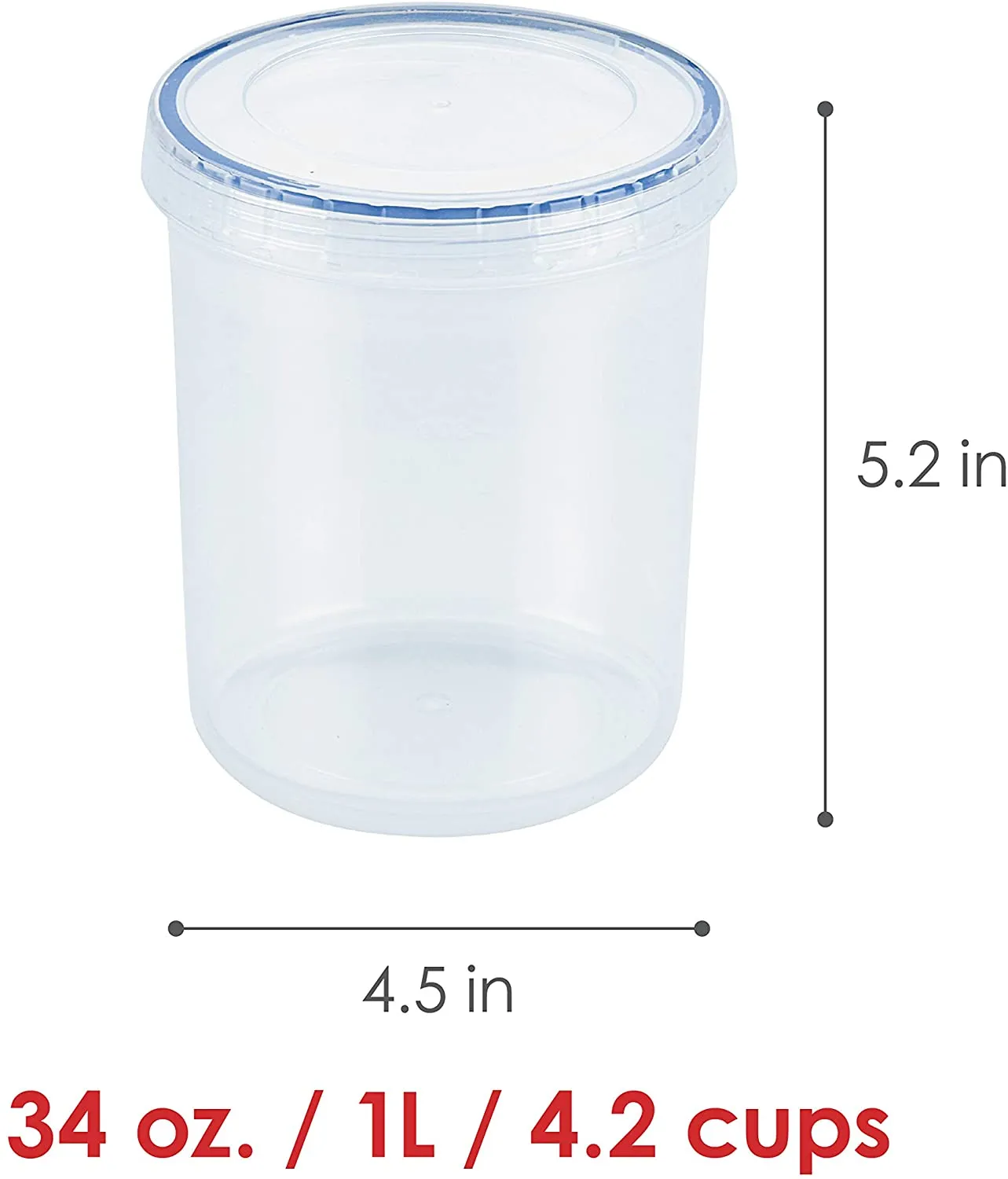 Lock and Lock Twist Food Storage Container –  34 oz. / 4.2 Cups