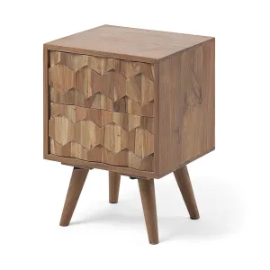 Magda Solid Wattle Timber Bedside Table