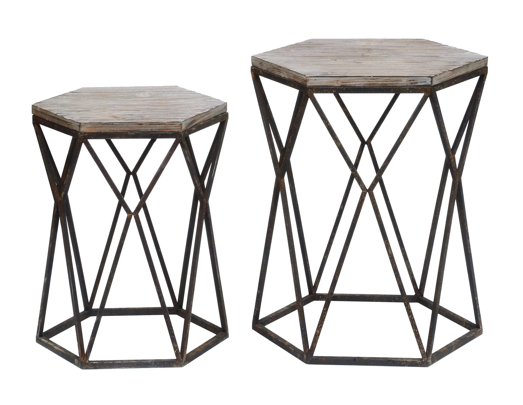 Metal And Wood Set Of Tables