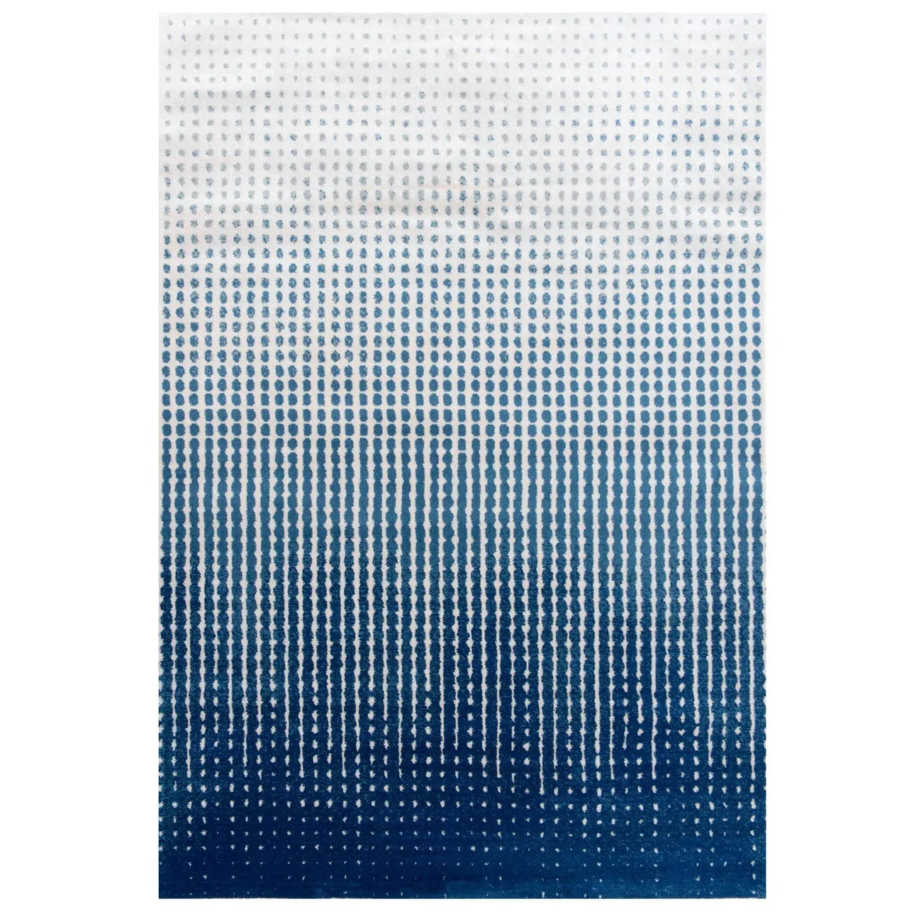 Modern Blue Spotted Ombre Effect Living Room Rug - Dottie