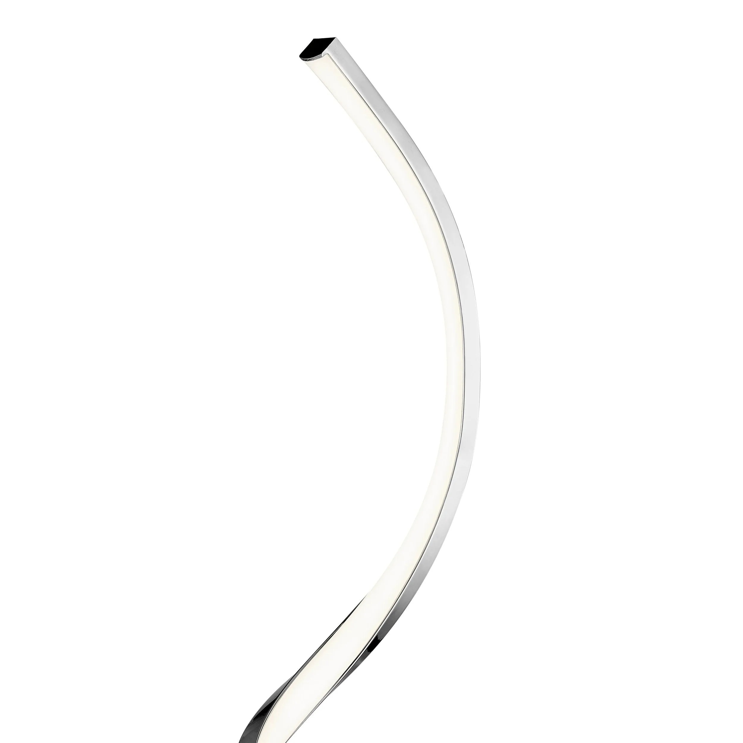 Modern Spiral Integrated LED Table Lamp, Chrome