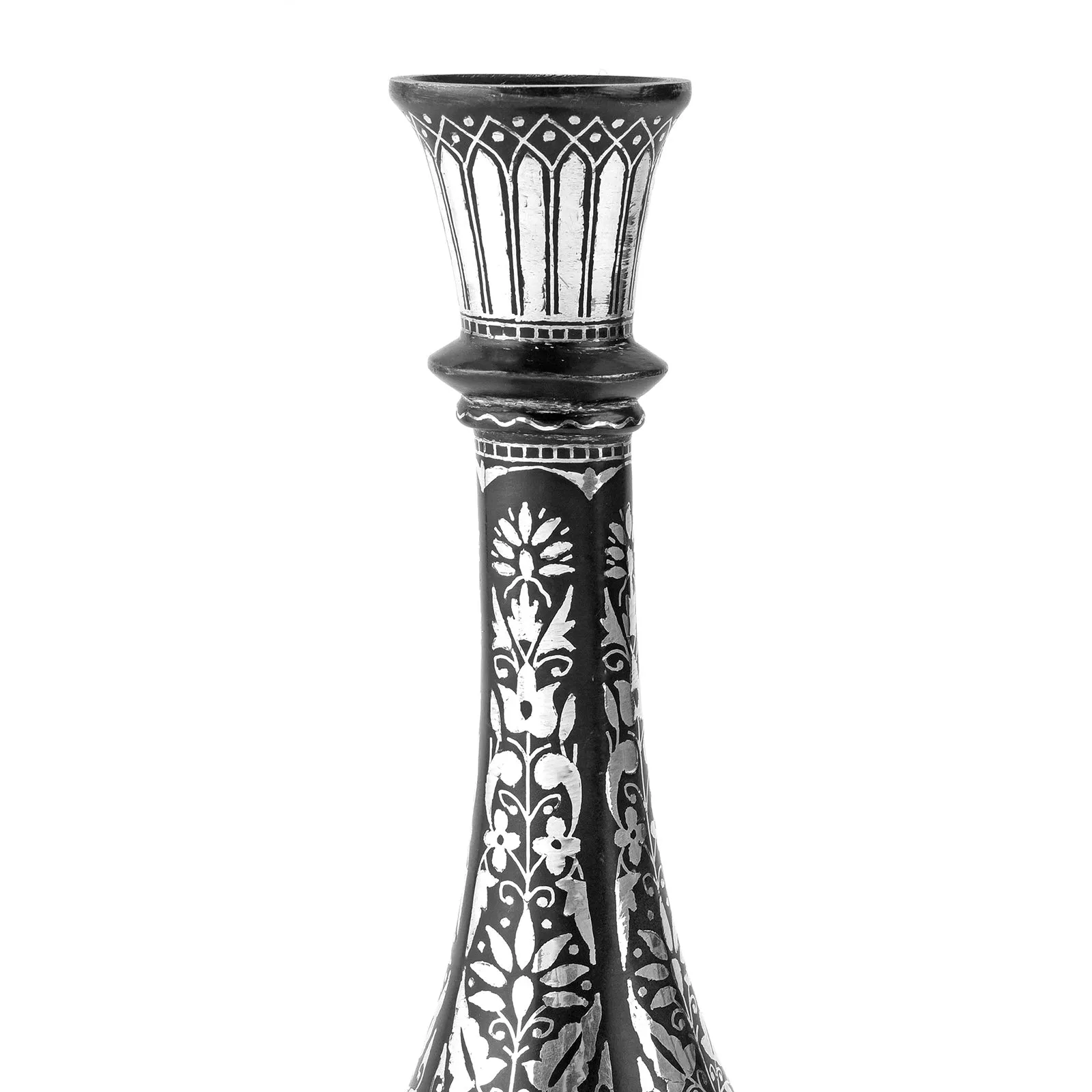 Mughal Style Bidri Flower Vase- Ca 1960