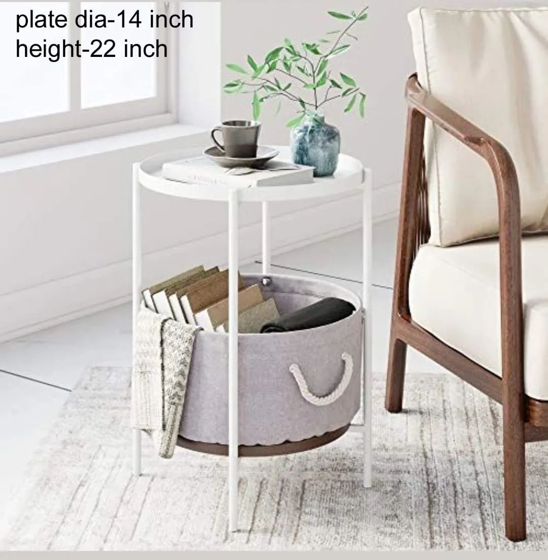 Neumark Iron Indoor Side Table for Home Decor Indoor Bedroom Kids Room Book and Coffee Table