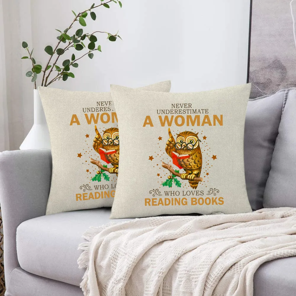 Never Underestimate A Woman Who Loves Reading Books Book Lovers Gift PILS89