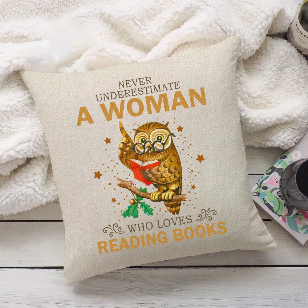 Never Underestimate A Woman Who Loves Reading Books Book Lovers Gift PILS89