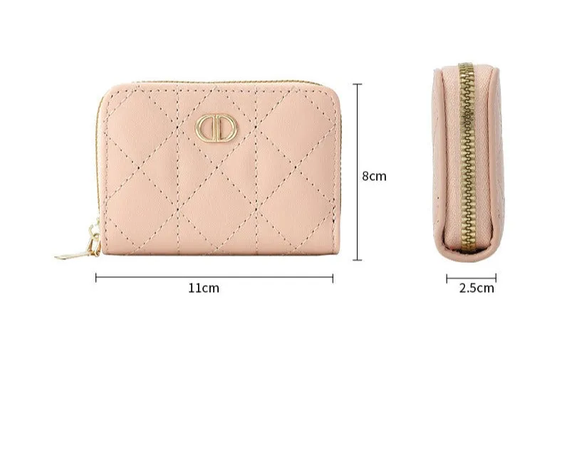 New Women's Wallet Short Simple Card Bag Summer Wallet Cross-Border Zipper Coin Purse