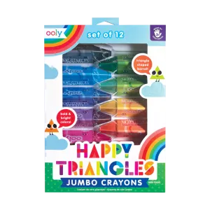 Ooly Happy Triangles Jumbo Crayons - Set of 12