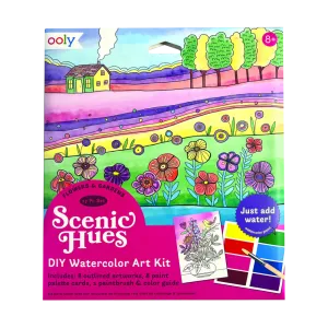 Ooly Scenic Hues DIY Watercolor Art Kit - Flowers and Gardens