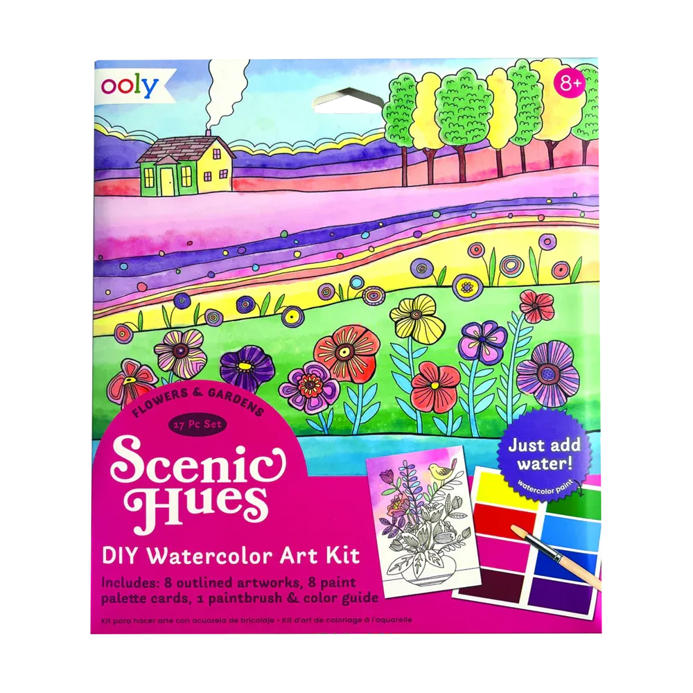 Ooly Scenic Hues DIY Watercolor Art Kit - Flowers and Gardens