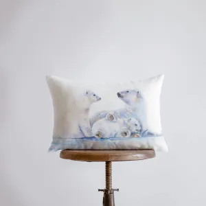 Polar Bear | Watercolor Bear | 18x12 | Pillow Cover | Animal | Decorative Pillow Cover | Pillow Cover | Christmas Pillow | Decorative Pillow