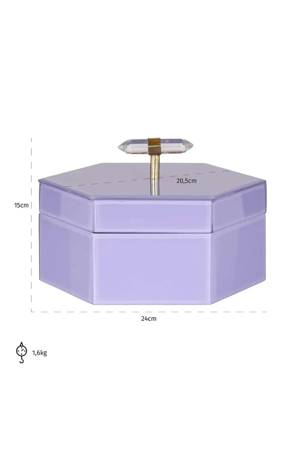 Purple Hexagon Storage Box | OROA Jutta