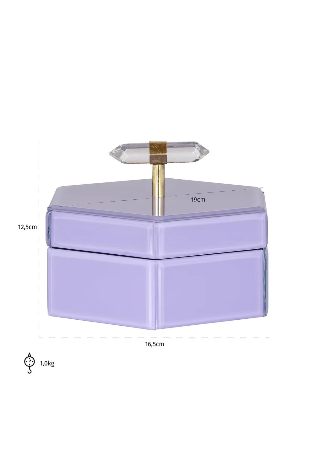 Purple Hexagon Storage Box | OROA Jutta