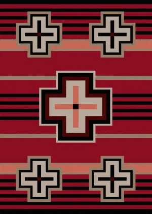 "Bounty - Red" Southwestern Area Rugs - Choose from 6 Sizes!