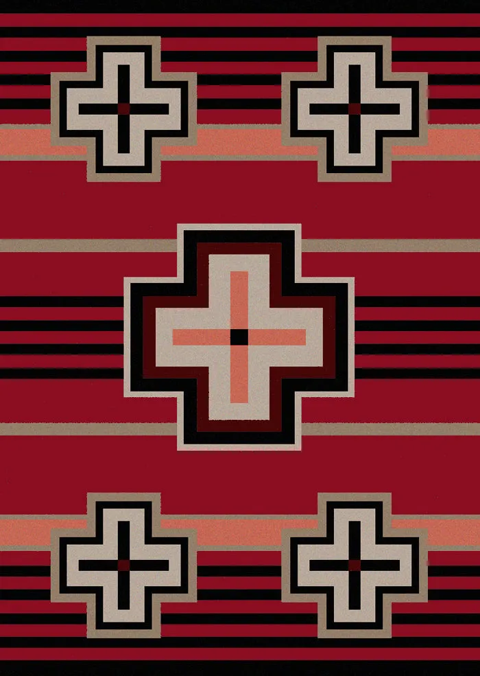 "Bounty - Red" Southwestern Area Rugs - Choose from 6 Sizes!