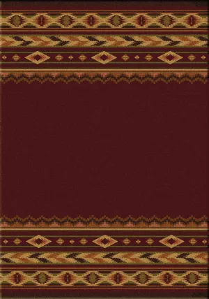 "Cimmaron - Red"  Area Rugs - Choose from 6 Sizes!