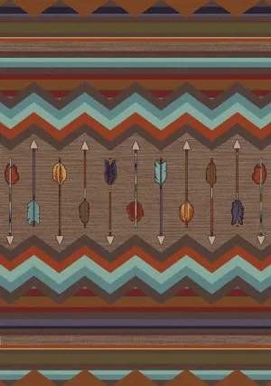 "Cresting Fletcher - Rainbow" Southwestern Area Rugs - Choose from 6 Sizes!