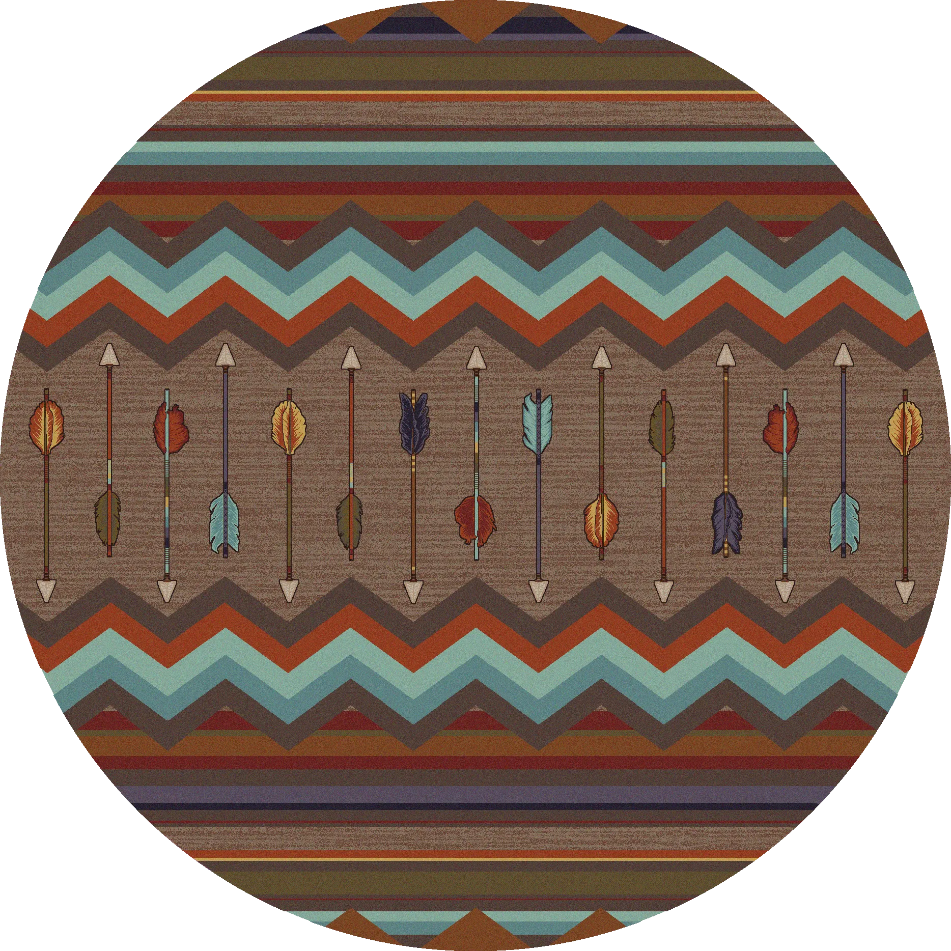 "Cresting Fletcher - Rainbow" Southwestern Area Rugs - Choose from 6 Sizes!