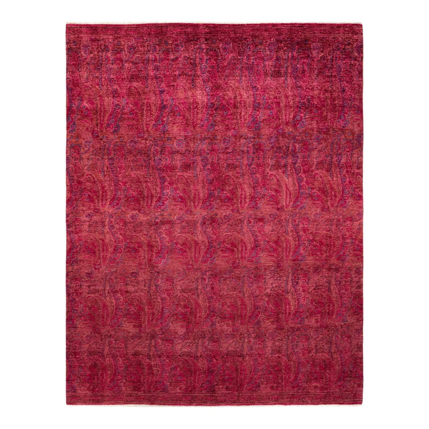 Red Transitional Wool Rug - 8'10" x 11'6"