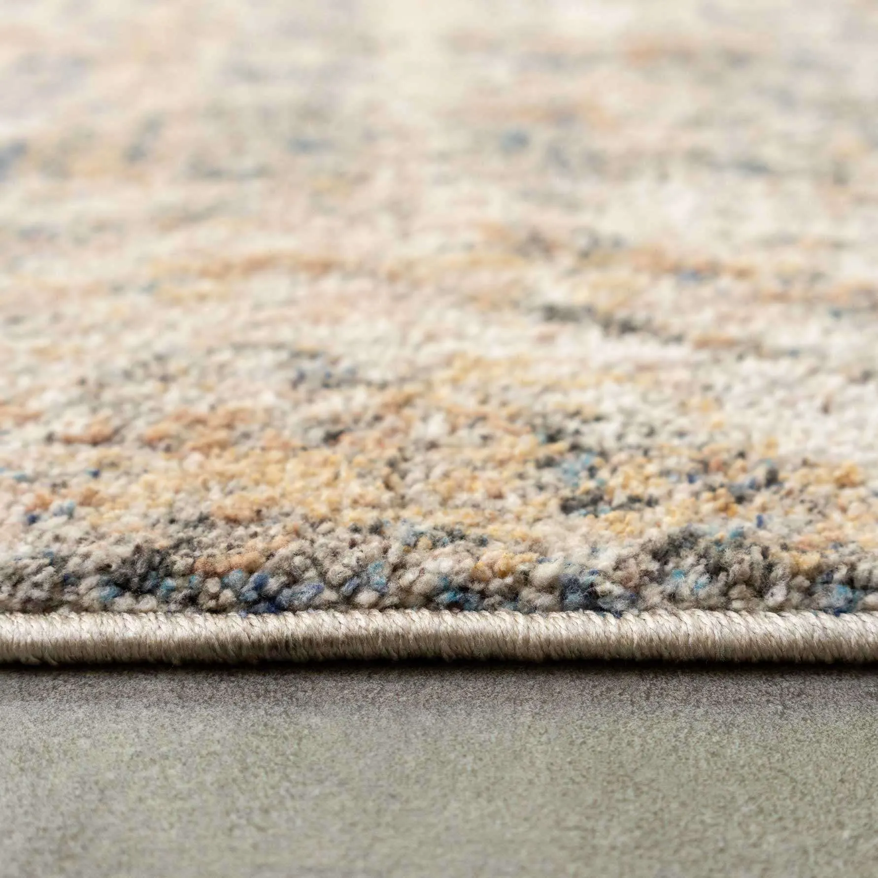 Soft Multicolour Concentric Diamond Area Rug - Erin