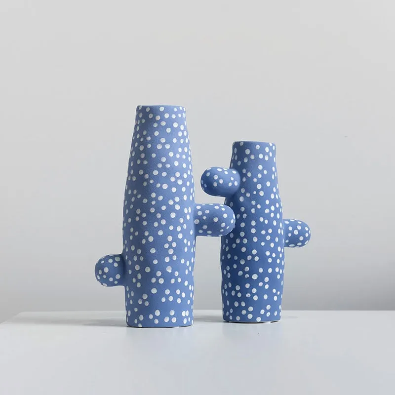 Spotted Cactus Ceramic Vase