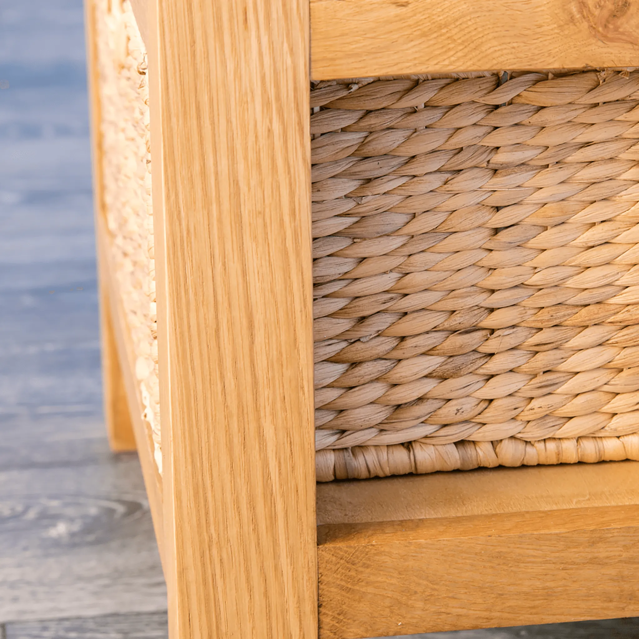 Surrey Oak Telephone Table with Baskets