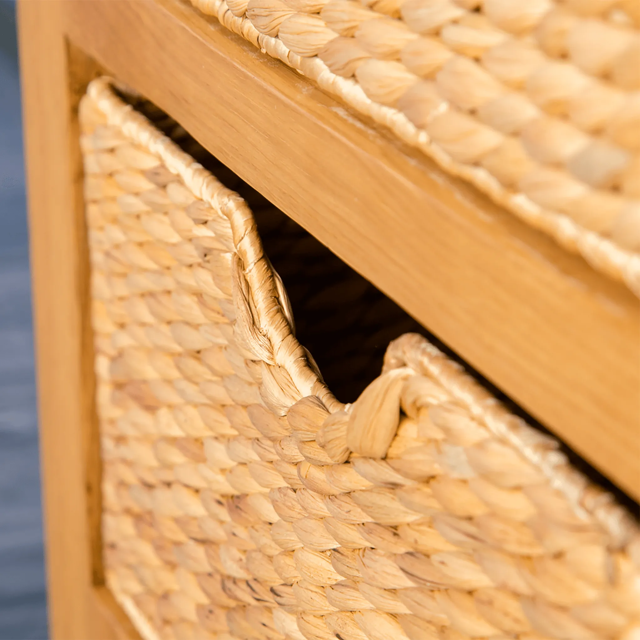 Surrey Oak Telephone Table with Baskets