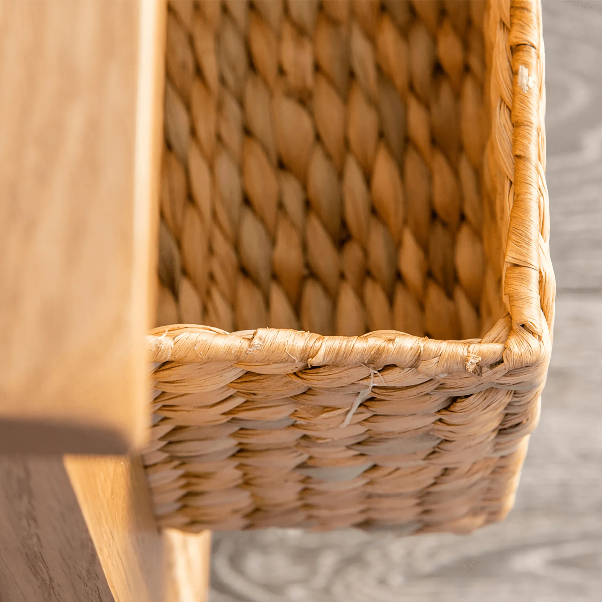 Surrey Oak Telephone Table with Baskets