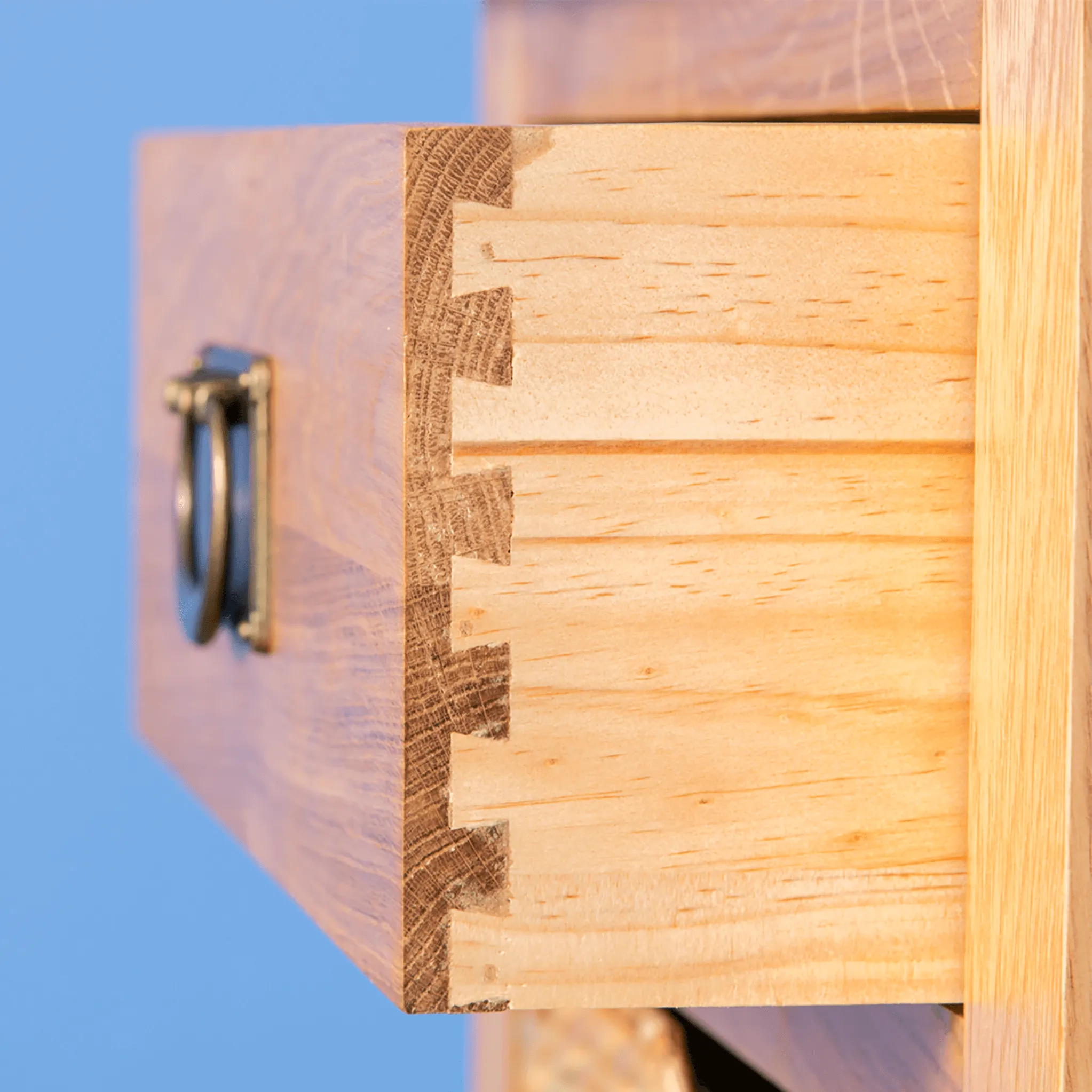 Surrey Oak Telephone Table with Baskets