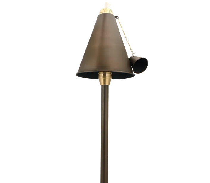 Unique Lighting Systems - Islander 12V Weathered Brass Torch and Down Light, No Lamp