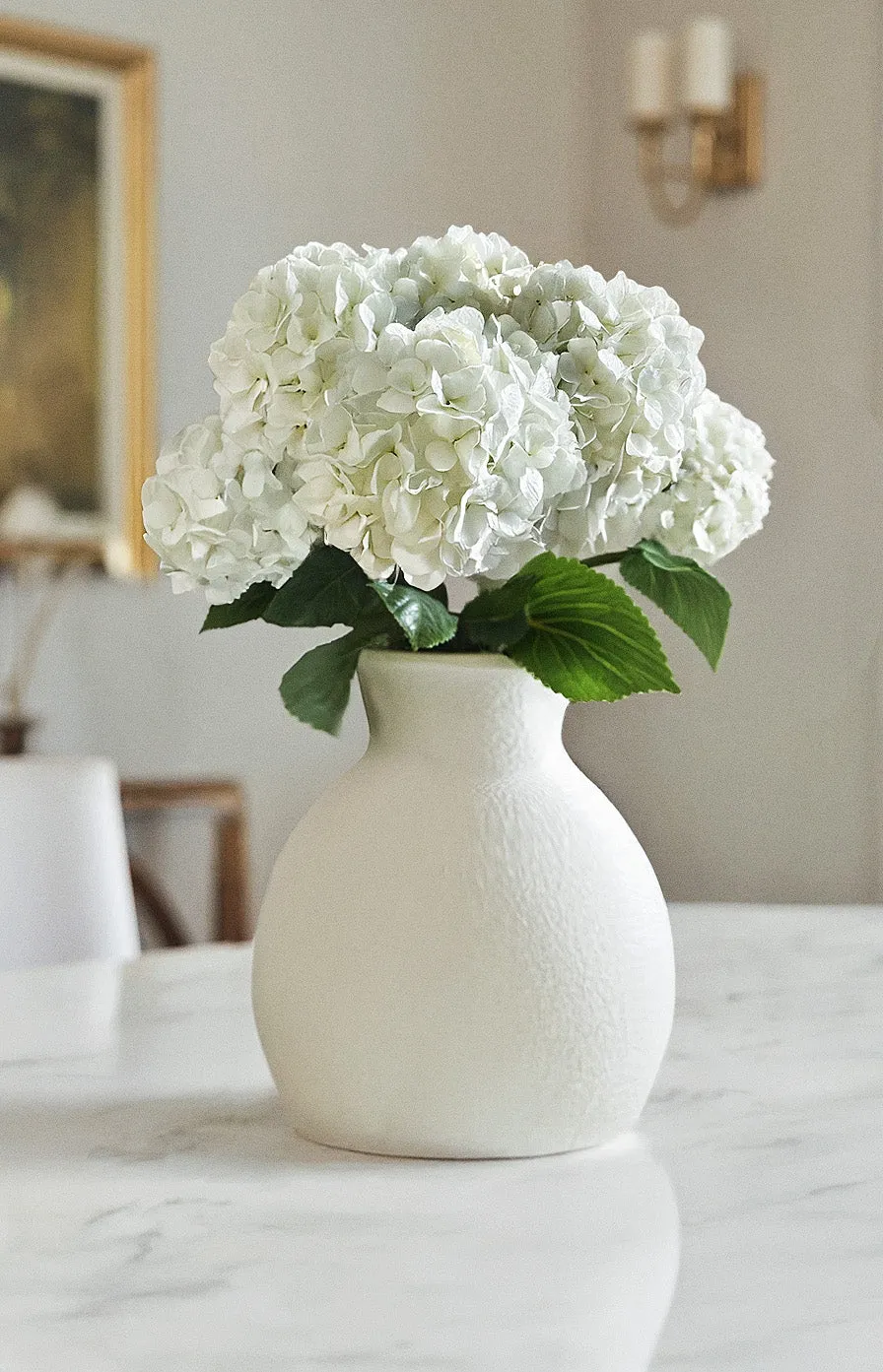 White Hydrangea Stem (real touch)